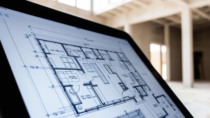 digital as-builts on a construction site